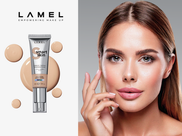 A girl applies skin care products to her skin before creating high-quality makeup.