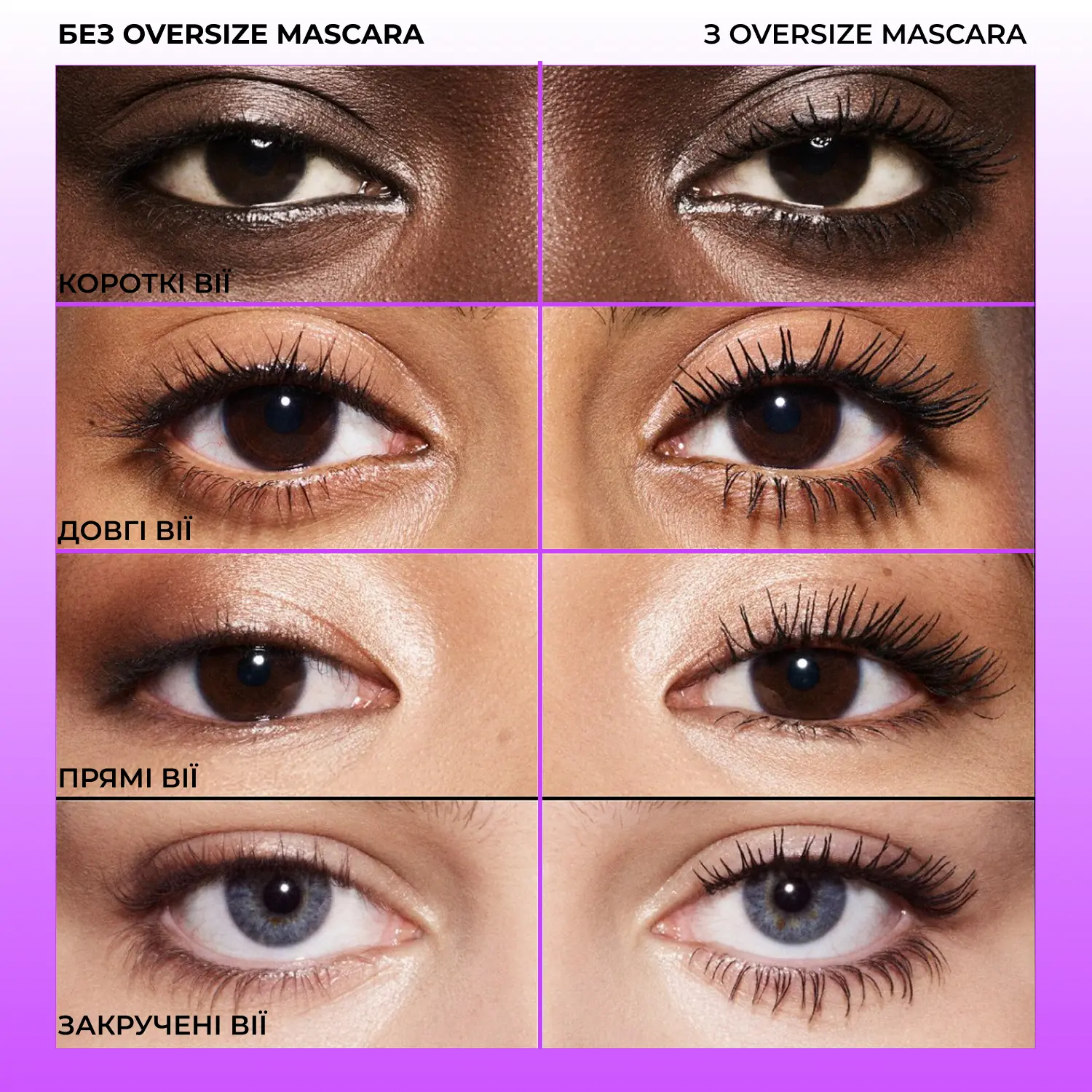 Туш для надання об'єму віям Volume Over Size Mascara