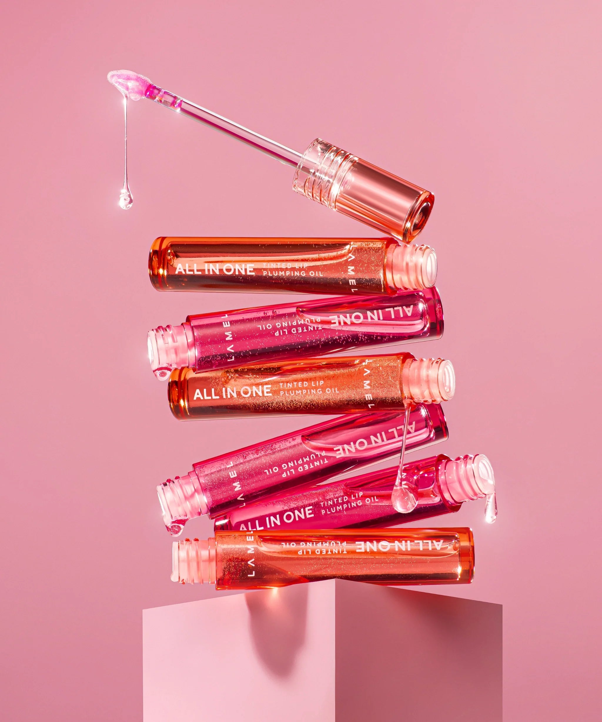 All in One Lip tinted plumping oil,Lamel Makeup