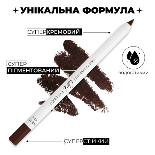 Устойчивый гелевый карандаш Long lasting Gel Eye Liner - Mocco 406